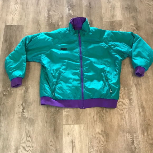 Columbia Other - Retro 90s Vtg Columbia Reversible Bomber Jacket